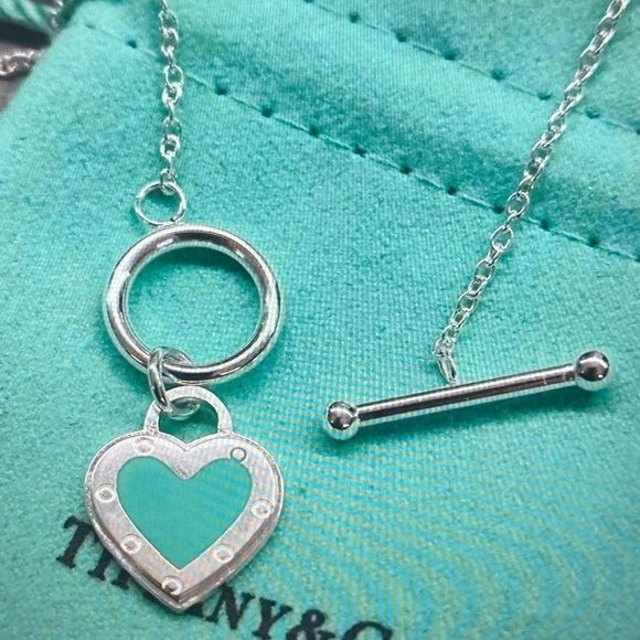 Tiffany & Co Silver Heart Toggle Necklace - Picture 3 of 4
